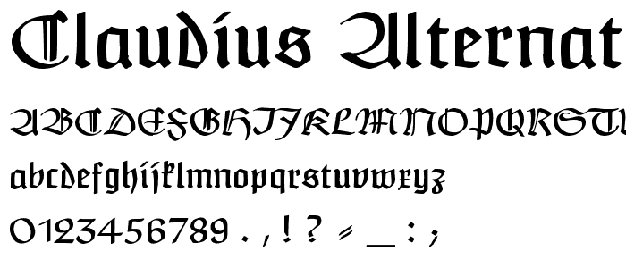 Claudius Alternate font